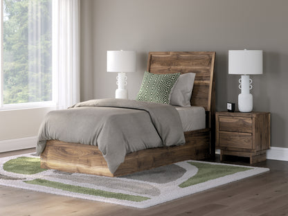 Pines Furniture Outlet - Ashley Furniture - Chirason Bedroom - Twin Panel Bed / Brown - PCB3367B21