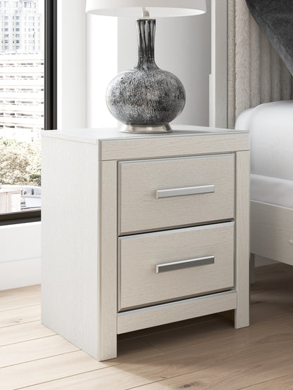 Pines Furniture Outlet - Ashley Furniture - Zuraleus Bedroom - Two Drawer Night Stand / White - PCB3381-92