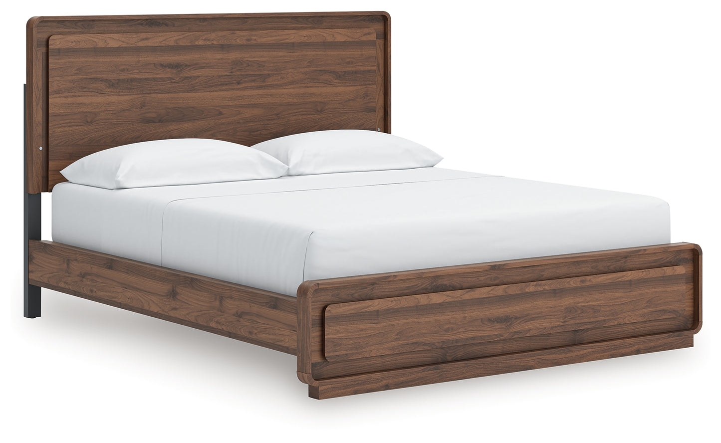 Pines Furniture Outlet - Ashley Furniture - Fortlorn Bedroom - California King Panel Bed / Walnut Brown - PCB386B5