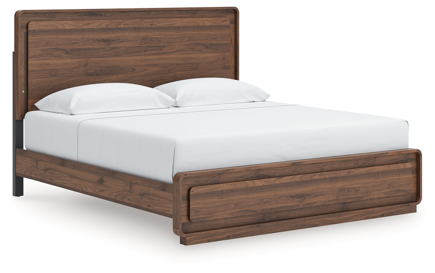 Pines Furniture Outlet - Ashley Furniture - Fortlorn Bedroom - King Panel Bed / Walnut Brown - PCB386B4