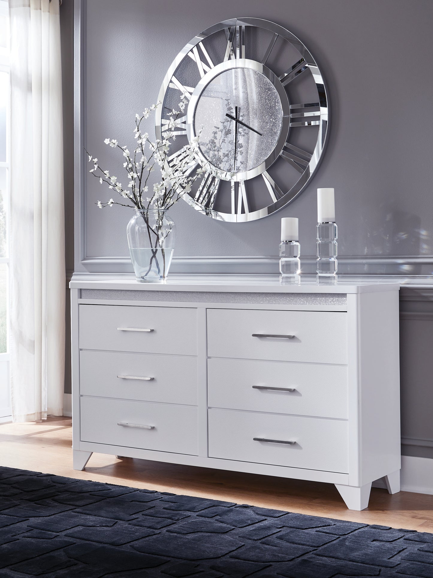 Pines Furniture Outlet - Ashley Furniture - Jarlee Bedroom - Dresser / White - PCB392-31