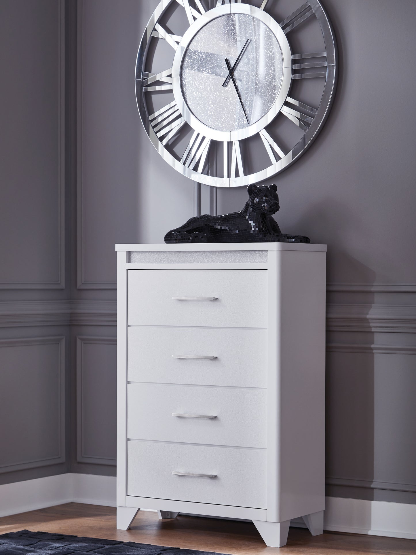 Pines Furniture Outlet - Ashley Furniture - Jarlee Bedroom - Dresser and Mirror / White - PCB392B1