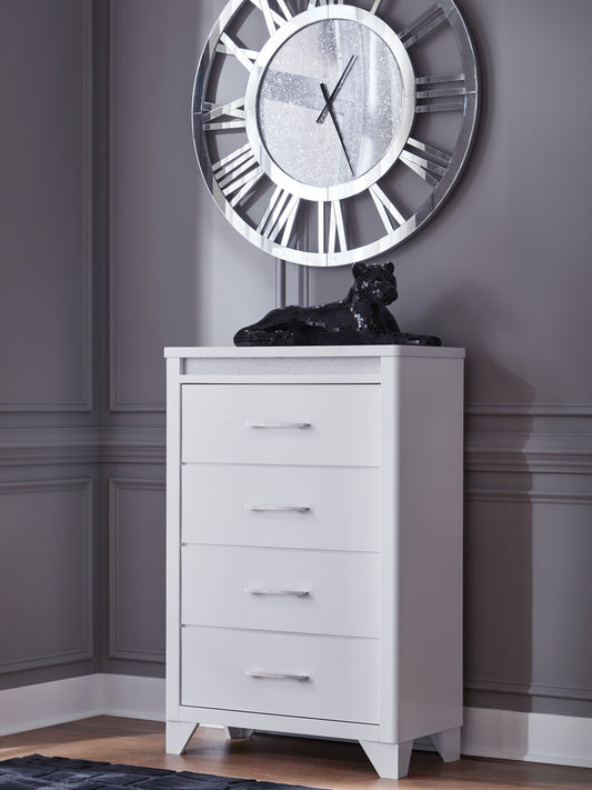 Pines Furniture Outlet - Ashley Furniture - Jarlee Bedroom - Dresser and Mirror / White - PCB392B1