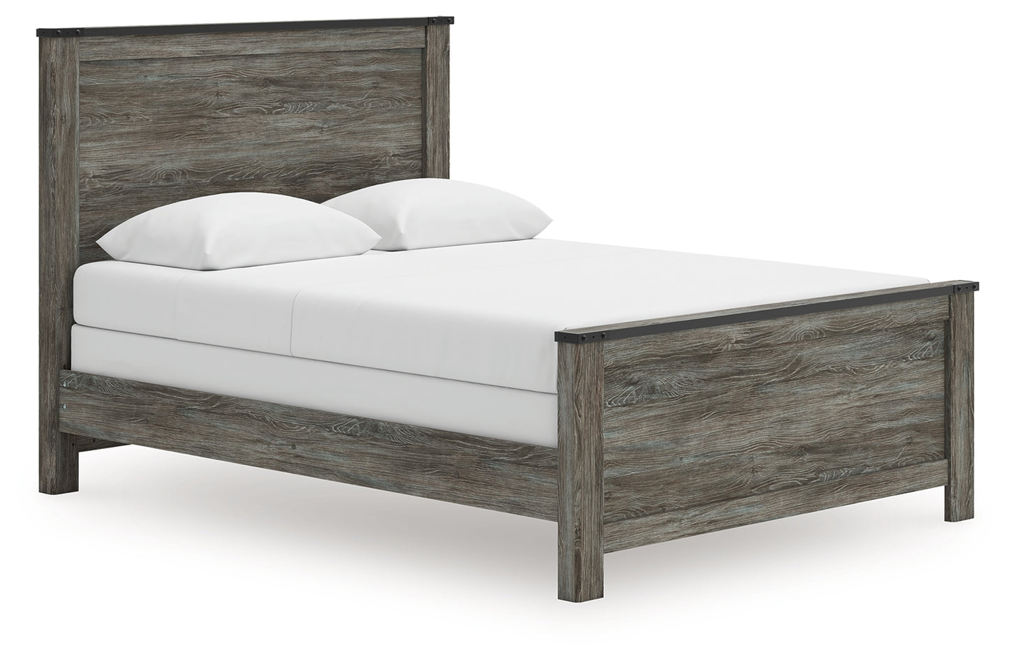 Pines Furniture Outlet - Ashley Furniture - Frandern Bedroom - Queen Panel Bed / Black/Gray - B4480B21