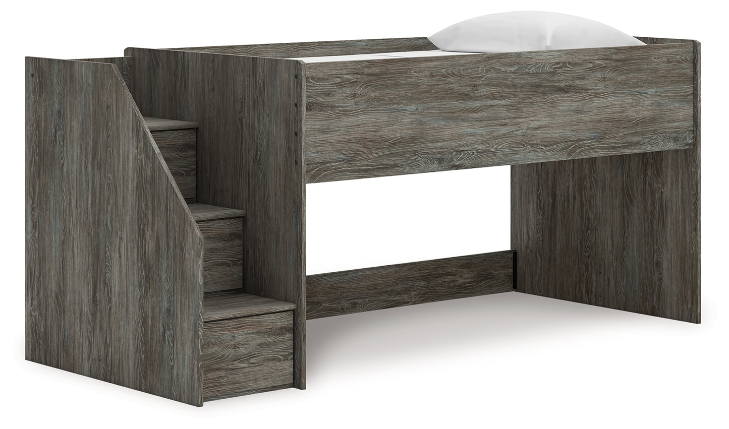 Pines Furniture Outlet - Ashley Furniture - Frandern Bedroom - Twin Loft Bed / Gray - B4480B12