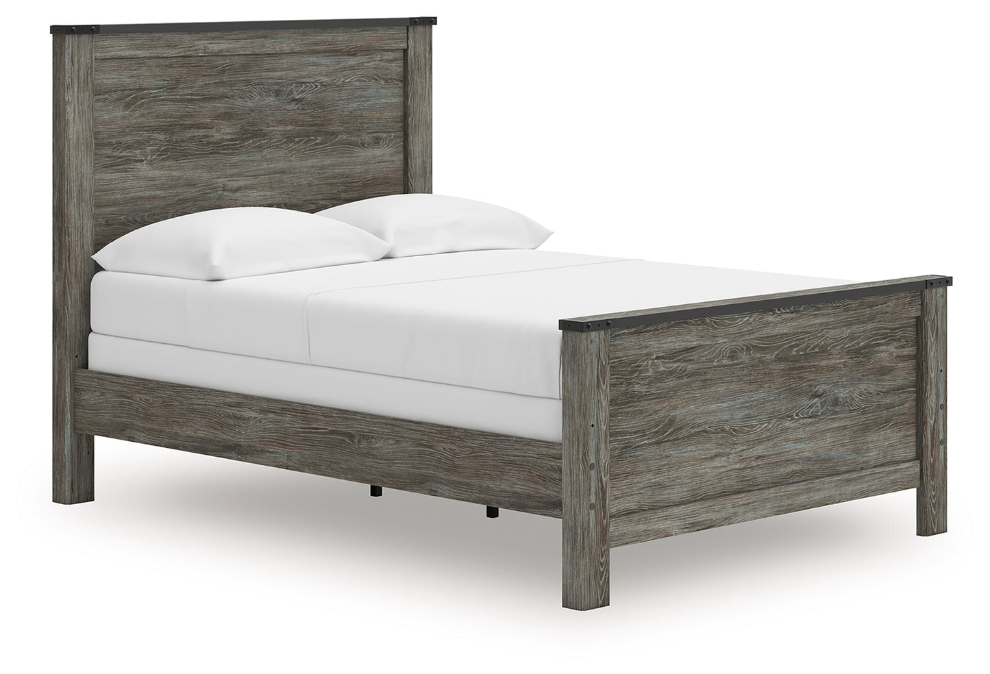 Pines Furniture Outlet - Ashley Furniture - Frandern Bedroom - Full Panel Bed / Black/Gray - B4480B19