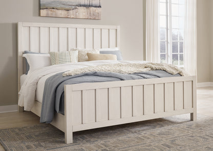 Pines Furniture Outlet - Ashley Furniture - Shaybrock Bedroom - Queen Panel Bed / Antique White - B683B2