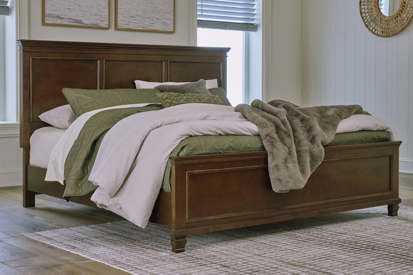 Pines Furniture Outlet - Ashley Furniture - Danabrin Bedroom - California King Panel Bed / Brown - B685B5