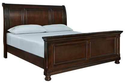 Pines Furniture Outlet - Ashley Furniture - Porter Bedroom - California King Sleigh Bed / Rustic Brown - B697B50