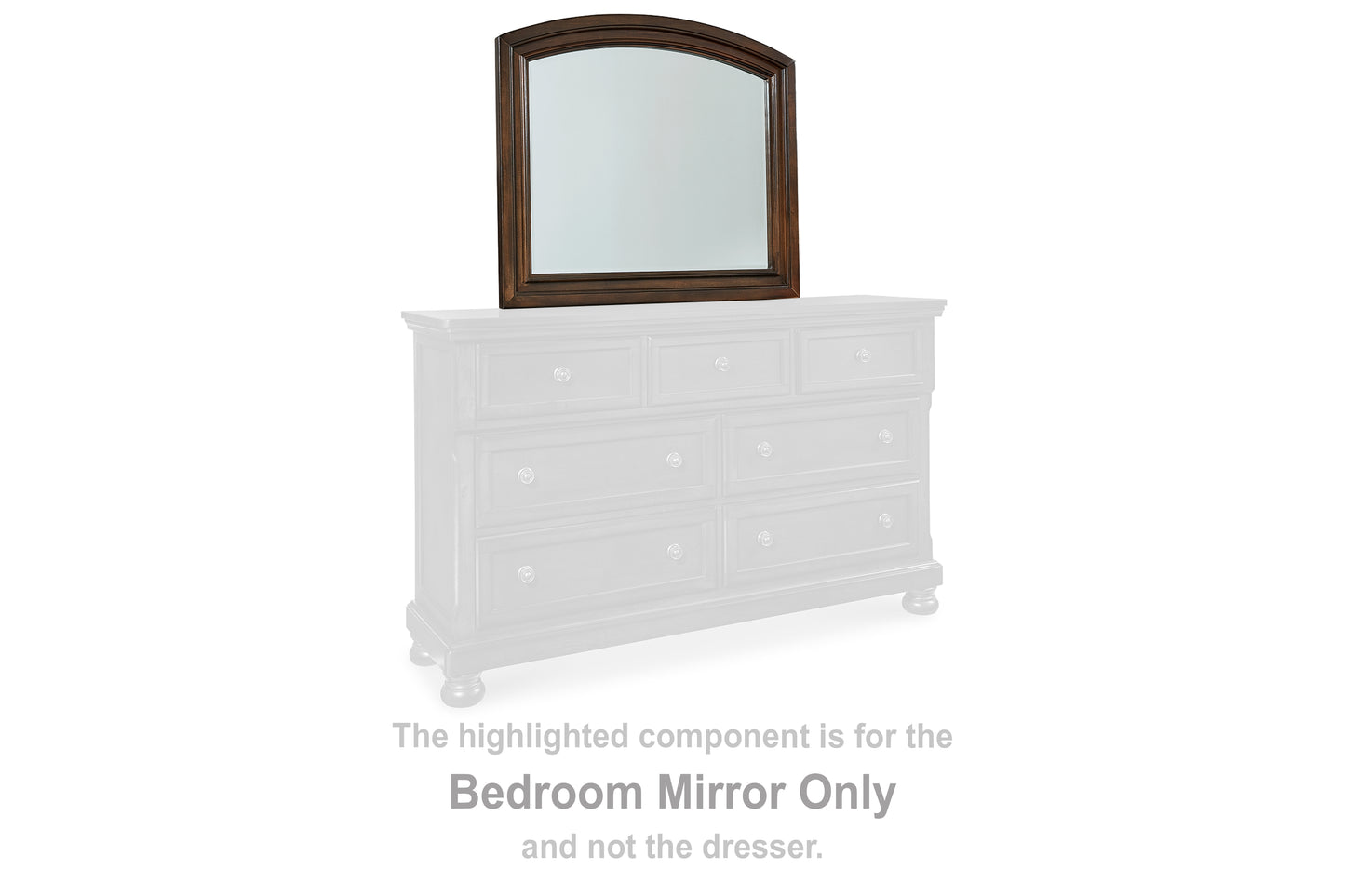 Pines Furniture Outlet - Ashley Furniture - Porter Bedroom - Bedroom Mirror / Rustic Brown - B697-36