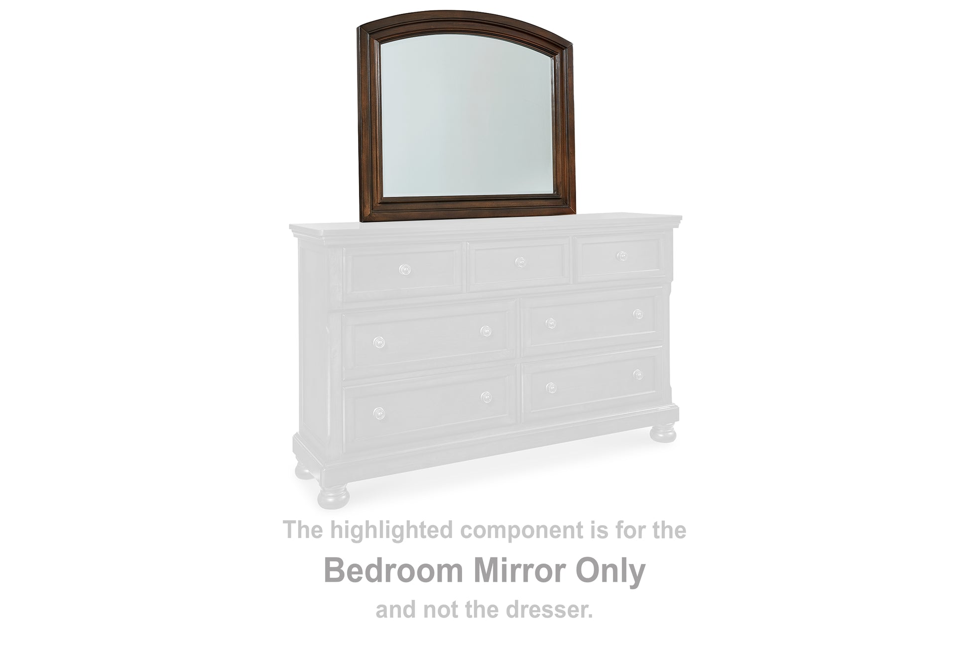 Pines Furniture Outlet - Ashley Furniture - Porter Bedroom - Bedroom Mirror / Rustic Brown - B697-36