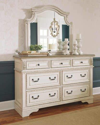 Pines Furniture Outlet - Ashley Furniture - Realyn Bedroom - Dresser and Mirror / Two-tone - B743B1