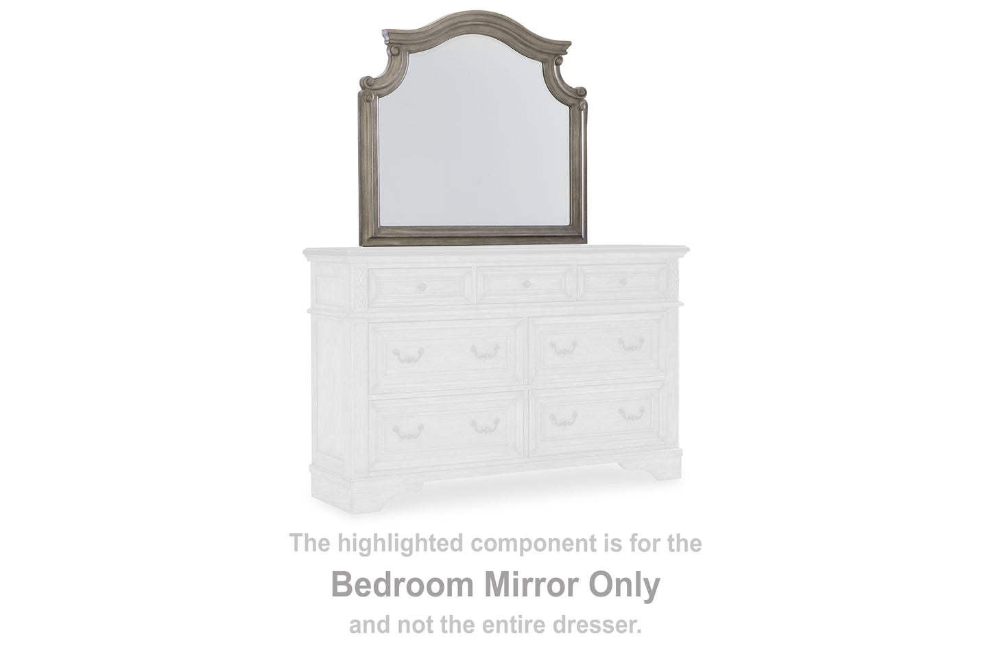 Pines Furniture Outlet - Ashley Furniture - Lodenbay Bedroom - Bedroom Mirror / Antique Gray - B751-36
