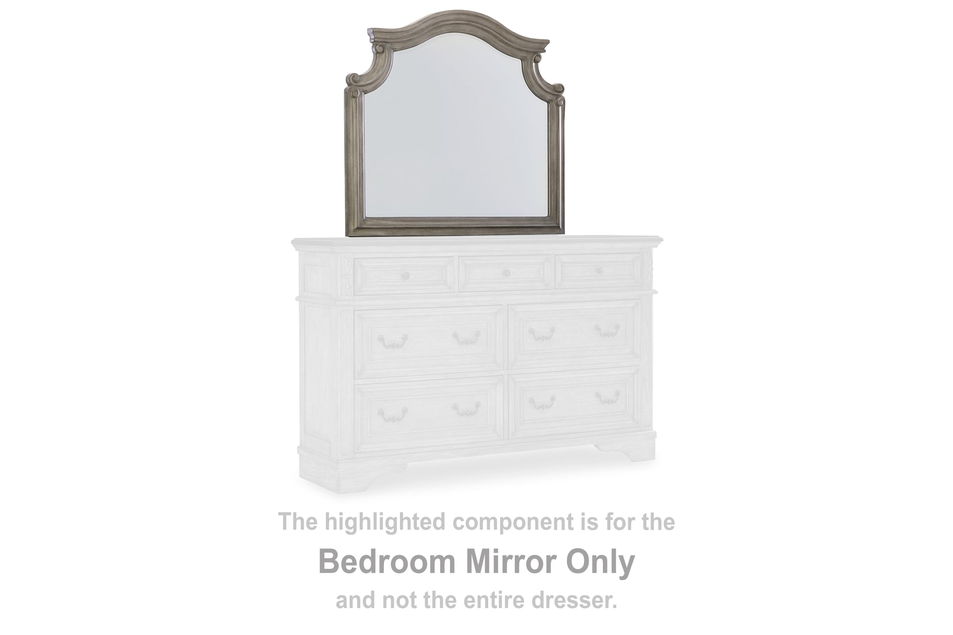 Pines Furniture Outlet - Ashley Furniture - Lodenbay Bedroom - Bedroom Mirror / Antique Gray - B751-36