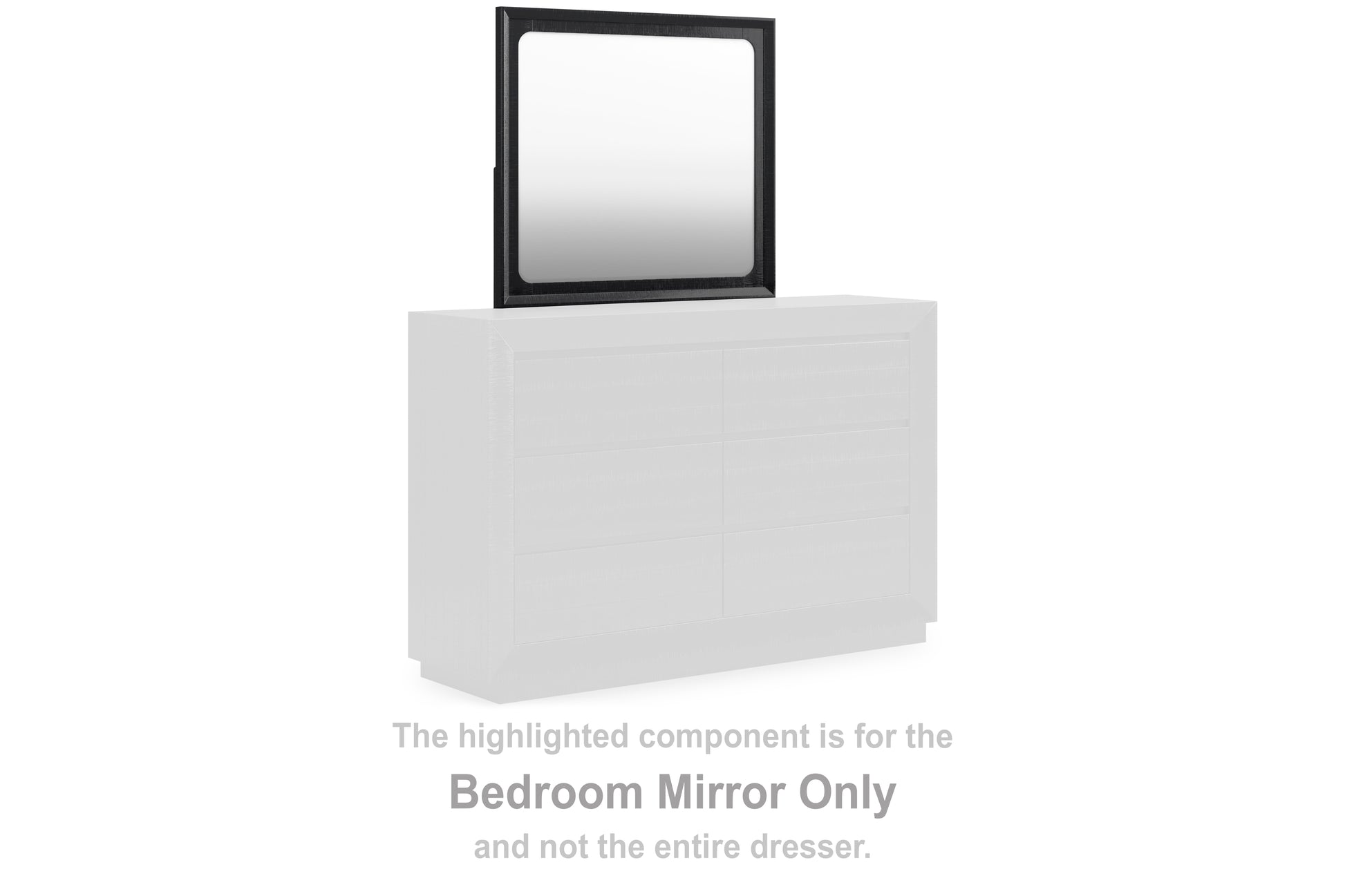 Pines Furniture Outlet - Ashley Furniture - Londer Bedroom - Bedroom Mirror / Black - B768-36