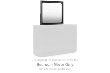 Pines Furniture Outlet - Ashley Furniture - Londer Bedroom - Bedroom Mirror / Black - B768-36