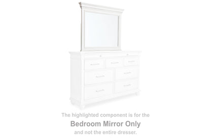 Pines Furniture Outlet - Ashley Furniture - Kanwyn Bedroom - Bedroom Mirror / Whitewash - B777-36