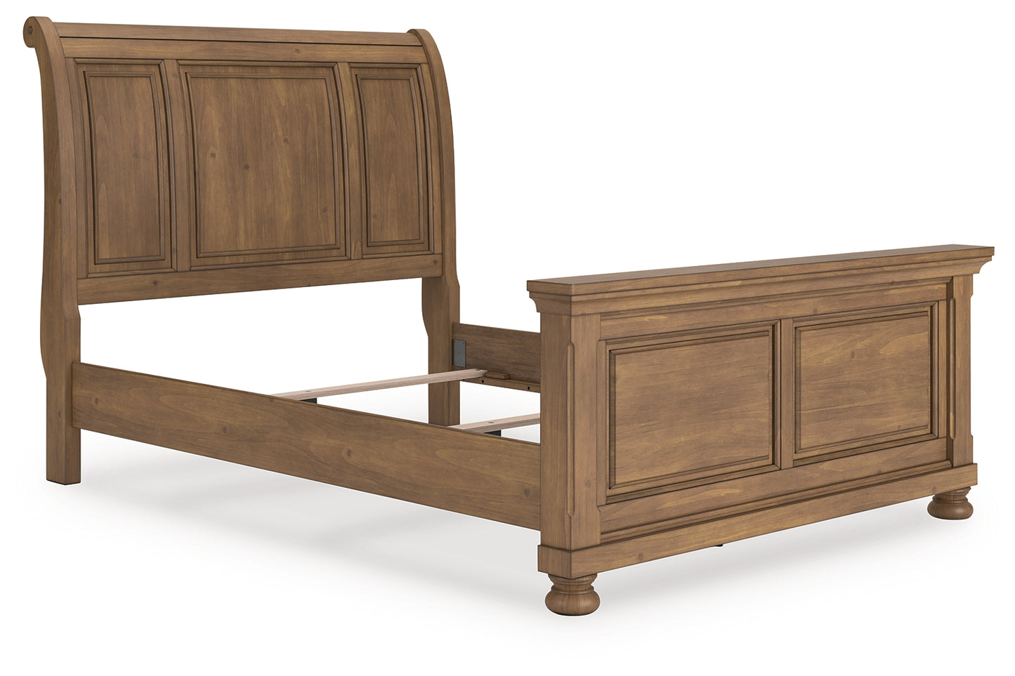 Pines Furniture Outlet - Ashley Furniture - Feddinger Bedroom - Queen Sleigh Bed / Medium Brown - PCB779B14