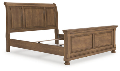Pines Furniture Outlet - Ashley Furniture - Feddinger Bedroom - California King Sleigh Bed / Medium Brown - PCB779B16