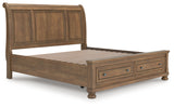 King Storage Sleigh Bed
