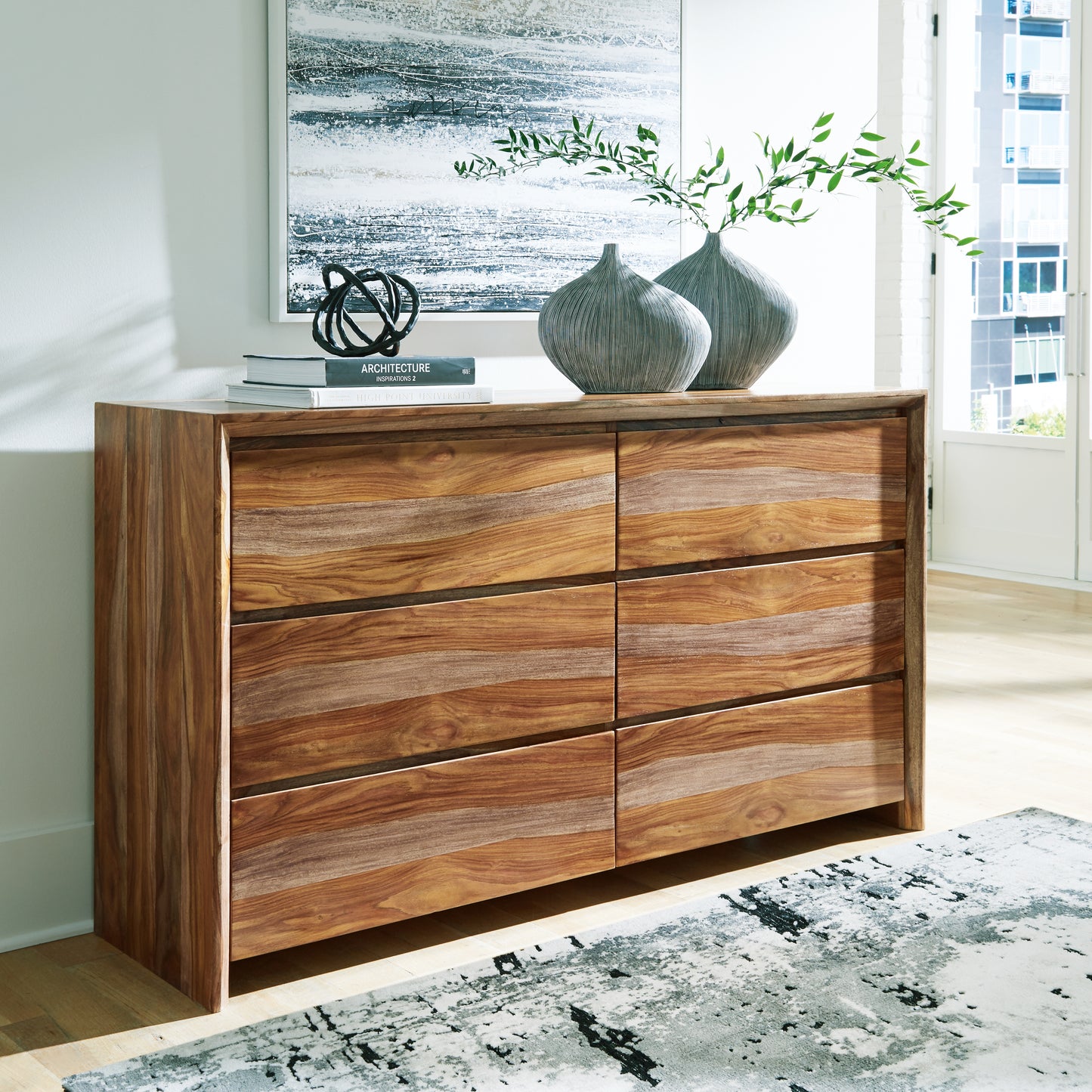 Pines Furniture Outlet - Ashley Furniture - Dressonni Bedroom - Dresser / Brown - B790-31