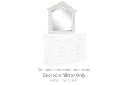 Pines Furniture Outlet - Ashley Furniture - Montelaine Bedroom - Bedroom Mirror / Antique White - B795-36