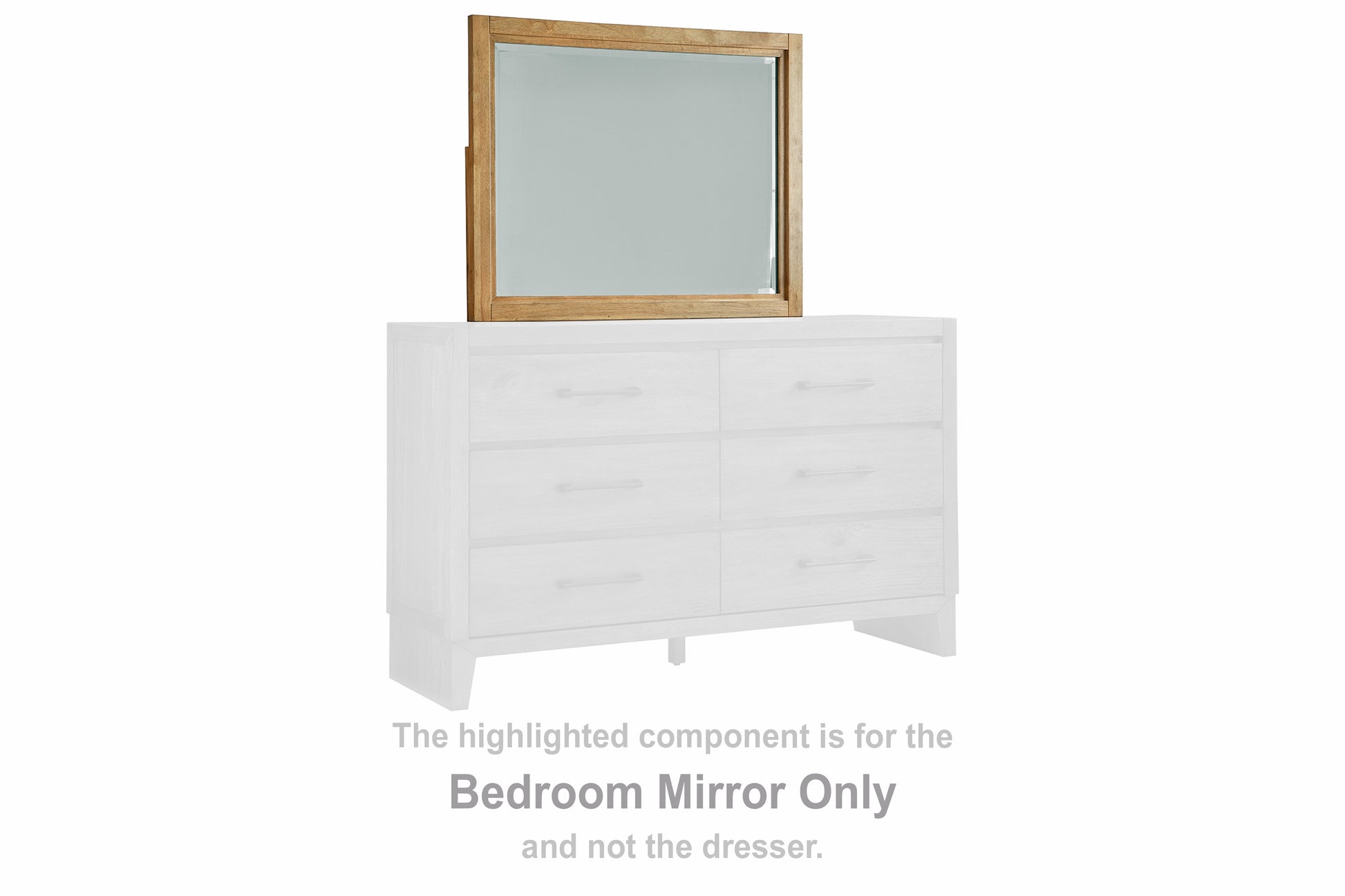 Pines Furniture Outlet - Ashley Furniture - Sherbana Bedroom - Bedroom Mirror / Light Brown - B833-36