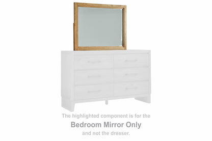 Pines Furniture Outlet - Ashley Furniture - Sherbana Bedroom - Bedroom Mirror / Light Brown - B833-36