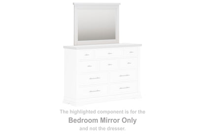 Pines Furniture Outlet - Ashley Furniture - Ashbryn Bedroom - Bedroom Mirror / White/Natural - B844-36