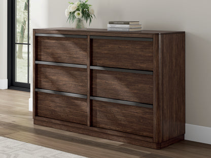 Pines Furniture Outlet - Ashley Furniture - Dilenno Bedroom - Dresser / Dark Brown - PCB857-31