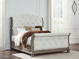 Queen Upholstered Sleigh Bed