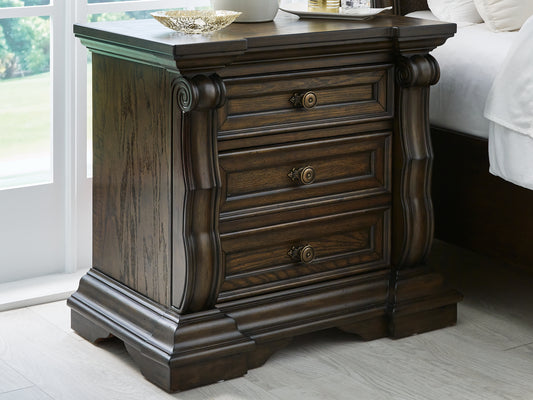 Pines Furniture Outlet - Ashley Furniture - Maylee Bedroom - Dresser and Mirror / Dark Brown - B947B1