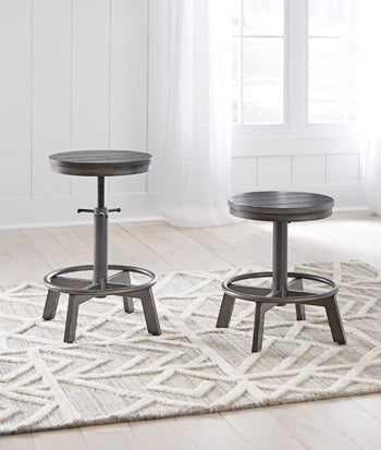 Pines Furniture Outlet - Ashley Furniture - Torjin Dining Room - Counter Height Stool (Set of 2) / Gray - D440-324X2