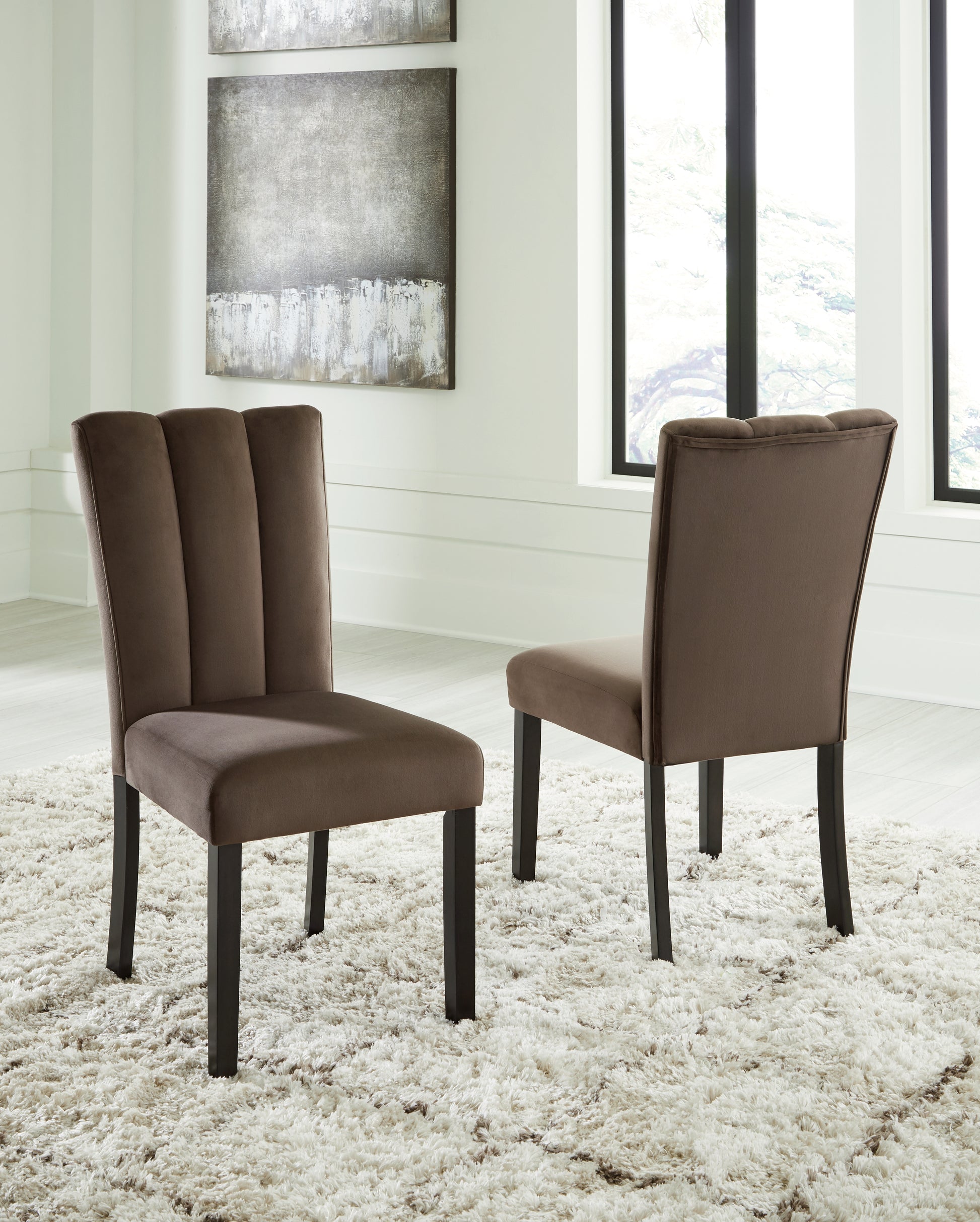 Pines Furniture Outlet - Ashley Furniture - Jeshina Dining Chair (Set of 2) - Dining Chair (Set of 2) / Mocha - PCD581-01X2