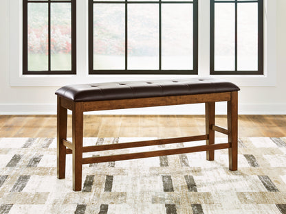 Pines Furniture Outlet - Ashley Furniture - Ralene Dining Room - DBL Counter UPH Bench (1/CN) / Medium Brown - D594-09
