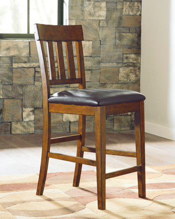 Pines Furniture Outlet - Ashley Furniture - Ralene Dining Room - Counter Height Bar Stool (Set of 2) / Medium Brown - D594-124X2