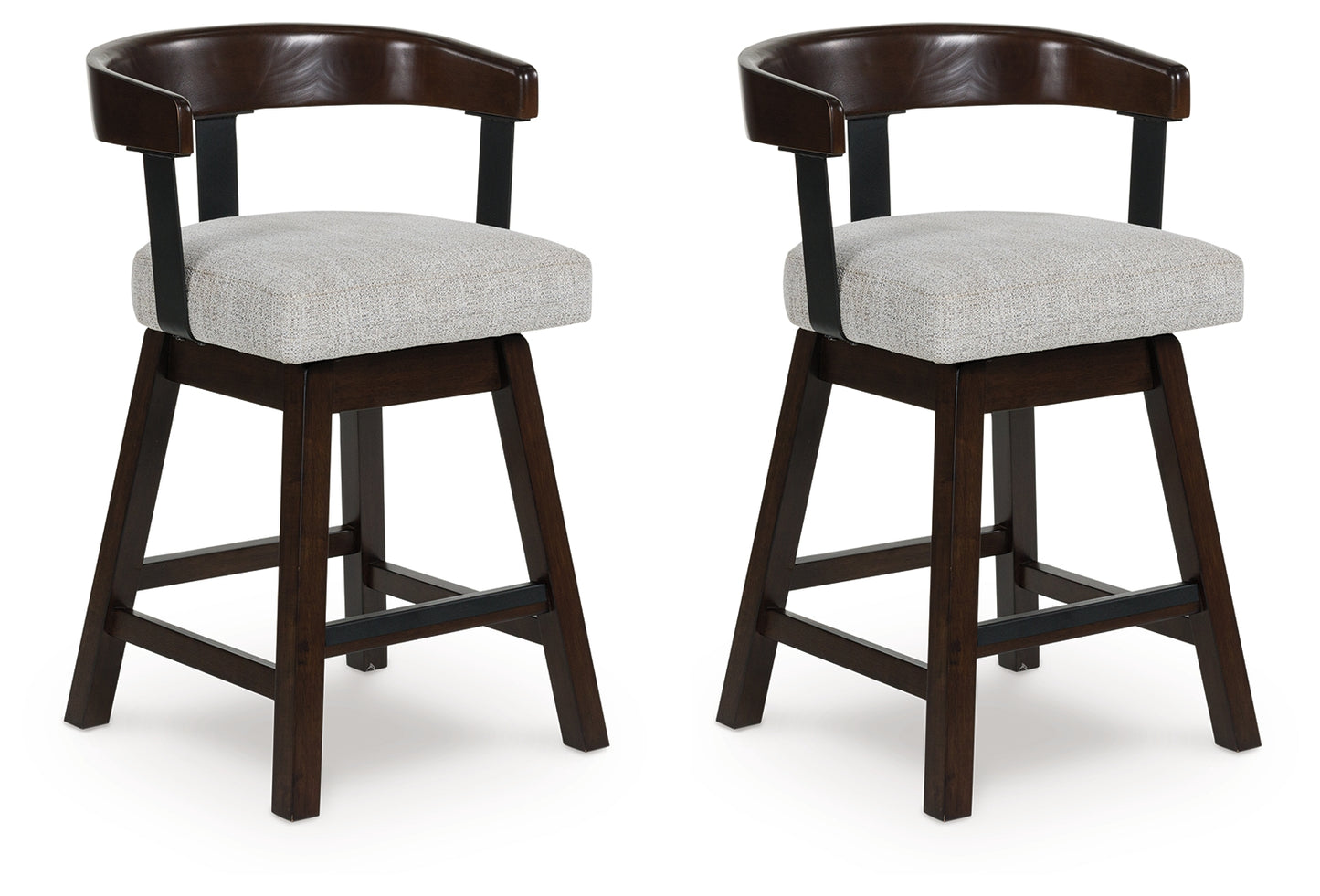 Pines Furniture Outlet - Ashley Furniture - Haddigan Dining Room - Counter Height Barstool (Set of 2) / Dark Brown - D596-224X2