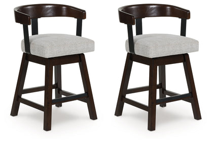 Pines Furniture Outlet - Ashley Furniture - Haddigan Dining Room - Counter Height Barstool (Set of 2) / Dark Brown - D596-224X2