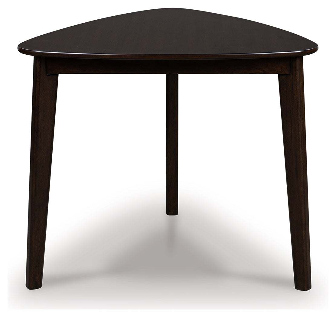 Pines Furniture Outlet - Ashley Furniture - Mallenette Dining Table - Triangle Dining Room Table / Merlot - PCD607-16