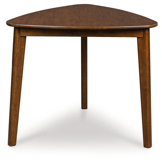 Pines Furniture Outlet - Ashley Furniture - Tameride Dining Table - Triangle Dining Room Table / Brown - PCD609-16