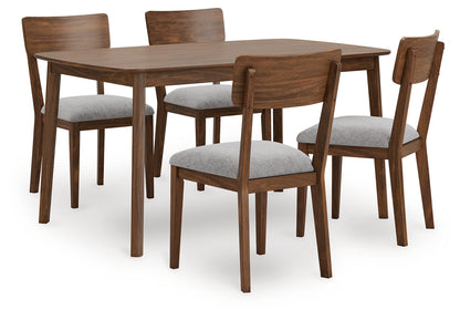 Pines Furniture Outlet - Ashley Furniture - Tameride Dining Table and 4 Chairs (Set of 5) - Dining Room Table Set (5/CN) / Brown - PCD609-225
