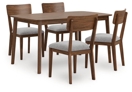 Pines Furniture Outlet - Ashley Furniture - Tameride Dining Table and 4 Chairs (Set of 5) - Dining Room Table Set (5/CN) / Brown - PCD609-225