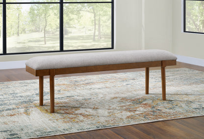 Pines Furniture Outlet - Ashley Furniture - Lyncott Dining Room - Large UPH Dining Room Bench / Gray/Brown - D615-00