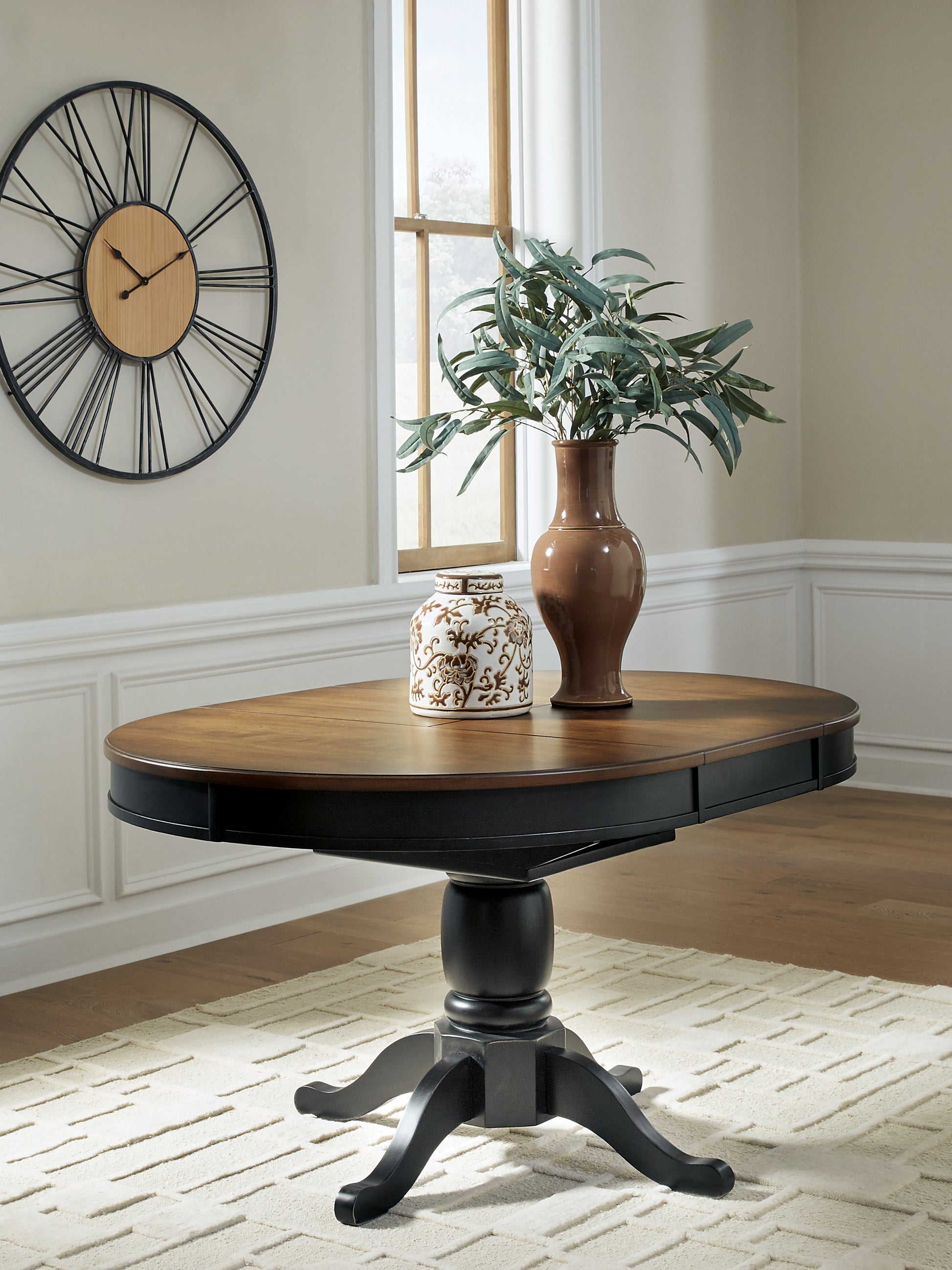 Pines Furniture Outlet - Ashley Furniture - Clorazi Dining Room - Oval DRM Butterfly EXT Table - PCD619-48