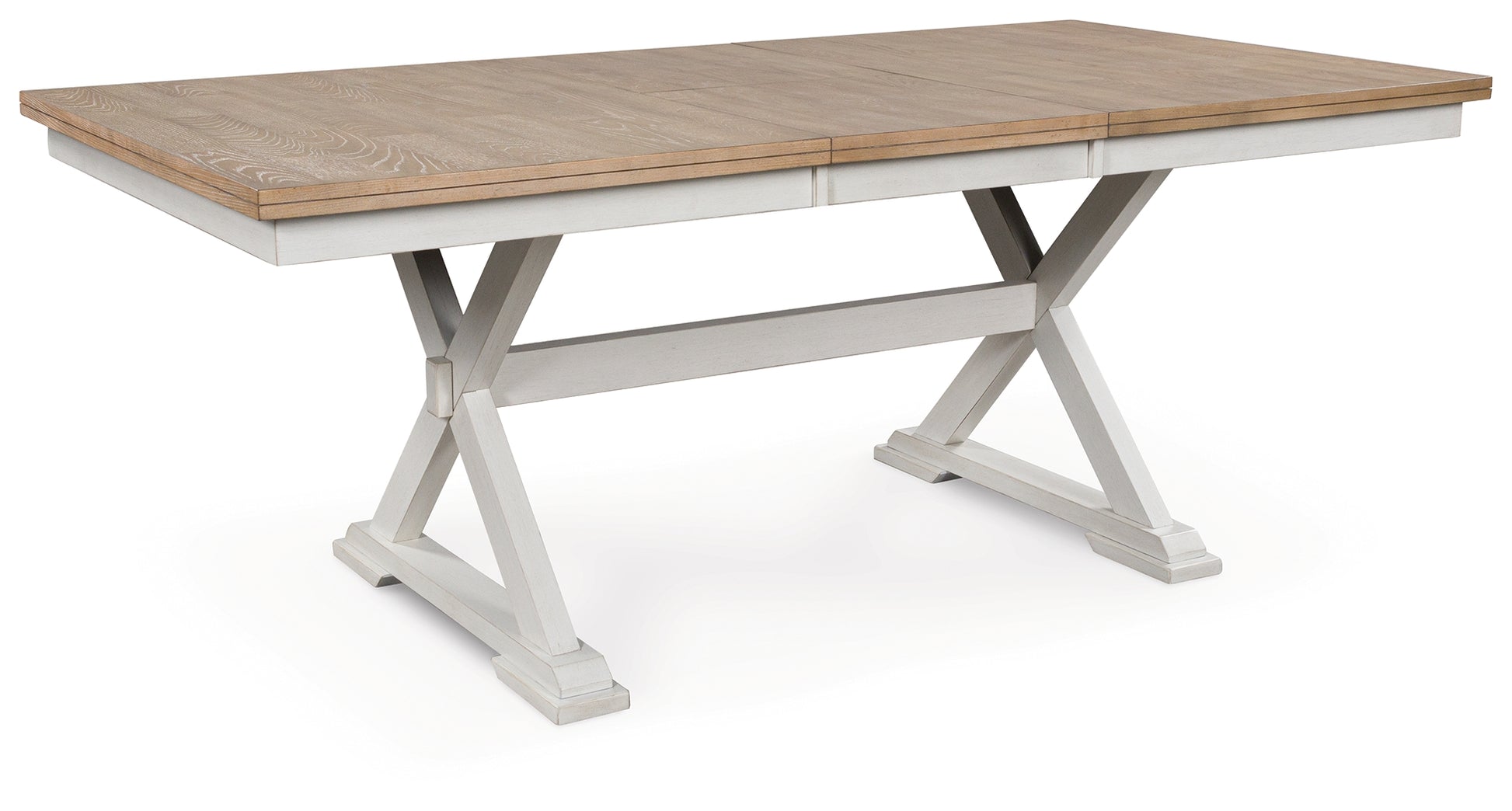 Pines Furniture Outlet - Ashley Furniture - Purlaney Dining Butterfly Extension Table - RECT DRM Butterfly EXT Table / Antique White/Natural - PCD627-35