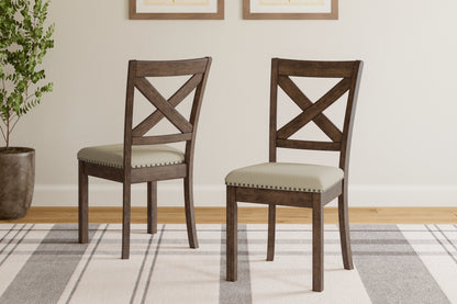 Pines Furniture Outlet - Ashley Furniture - Moriville Dining Room - Dining Chair (Set of 2) / Beige - D631-01X2