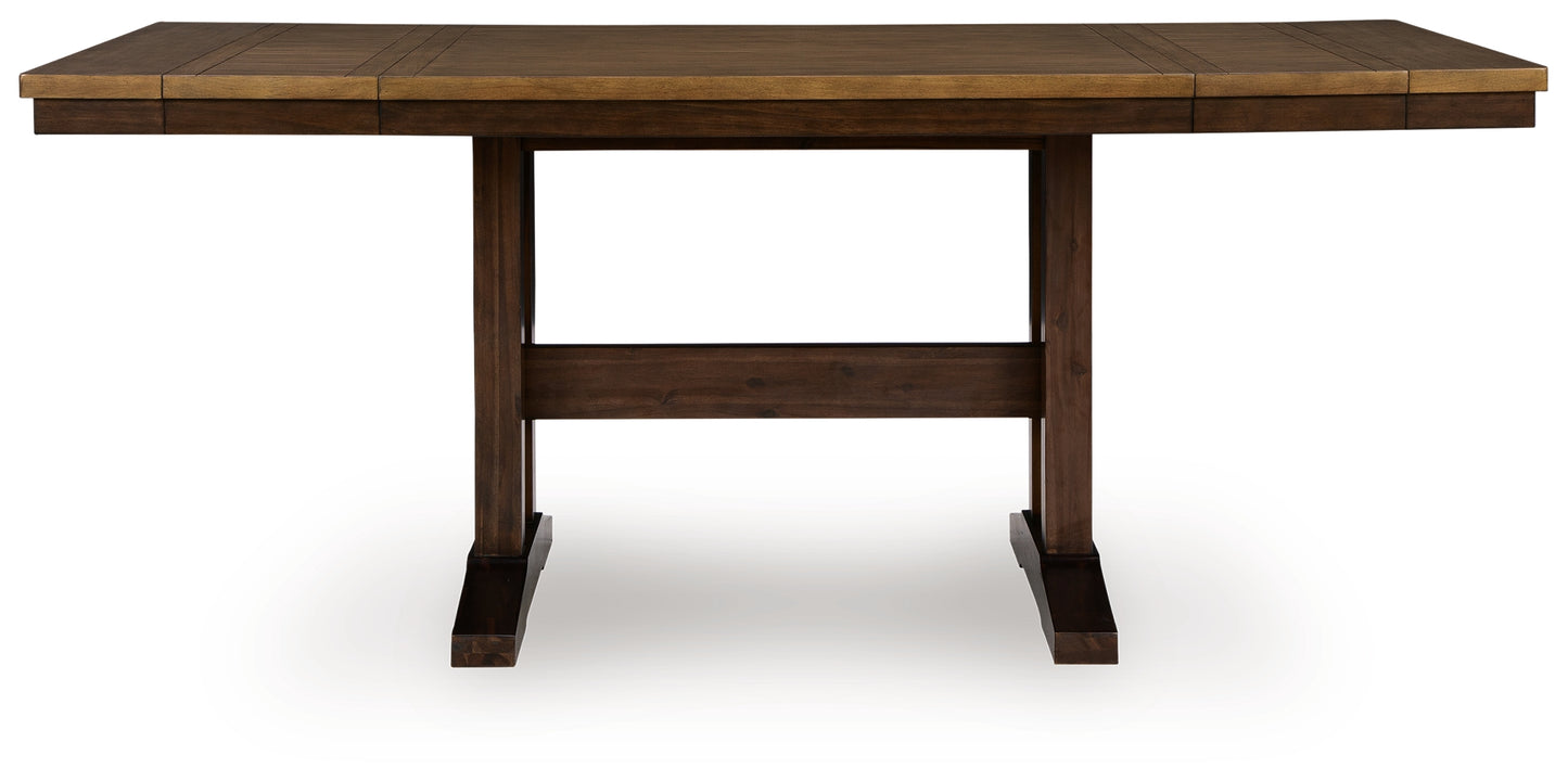 Pines Furniture Outlet - Ashley Furniture - Rylandeen Dining Room - RECT DRM Counter EXT Table - PCD651-32