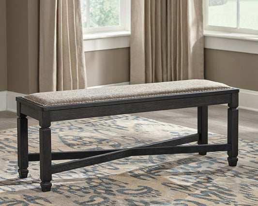 Pines Furniture Outlet - Ashley Furniture - Tyler Creek Dining Room - DBL Counter UPH Bench (1/CN) / Antique Black / 42"W x 15"D x 24"H - D736-09