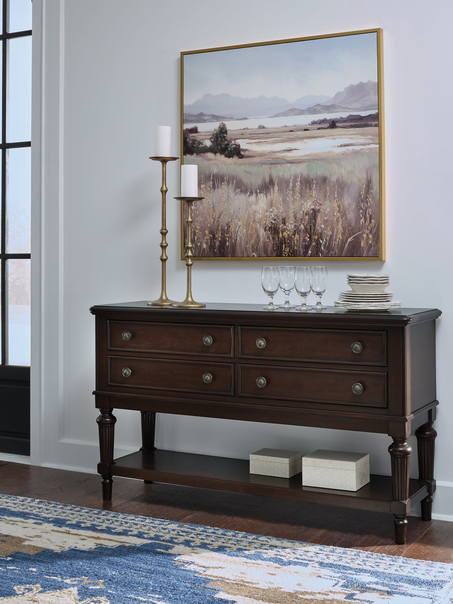Pines Furniture Outlet - Ashley Furniture - Lavinton Dining Room - Dining Room Server / Brown - D764-60