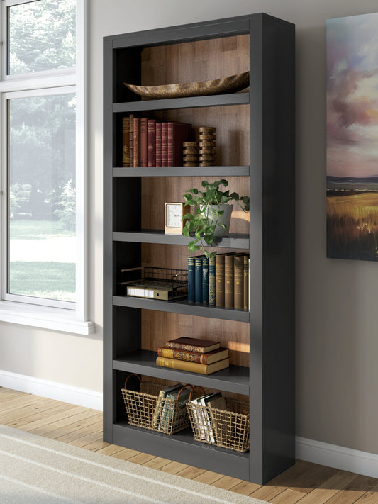 Pines Furniture Outlet - Ashley Furniture - Wildenauer Bookcase - Bookcase / Brown/Black - H664-70